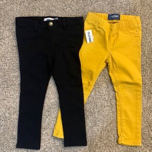 Old Navy Kids Jeans Set — Black and Mustard Yellow